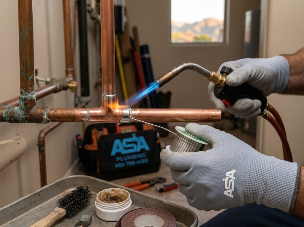 Repairing a Copper Pipe Leek | ASA PLUMBING Repairing a Copper Pipe Leek | ASA PLUMBING