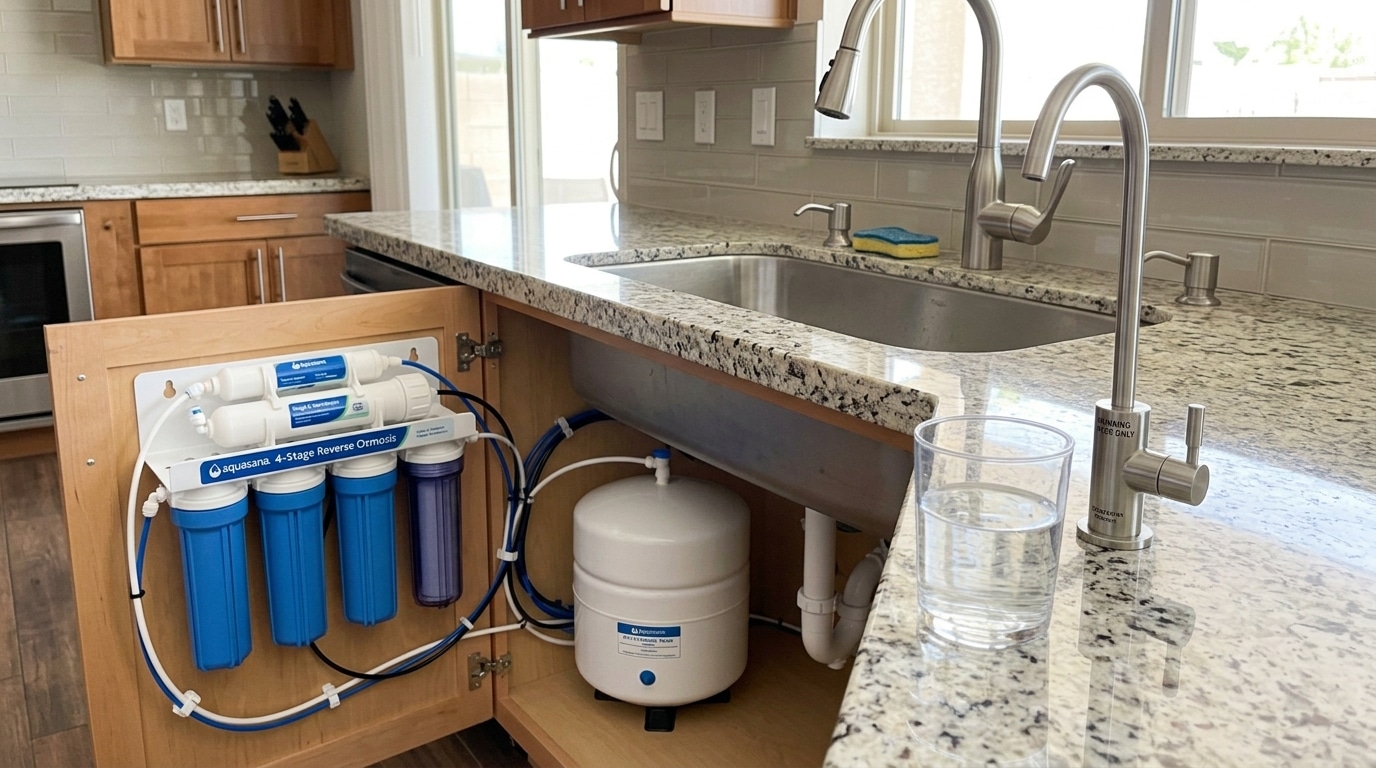 Under Sink RO System Installed | Asa Plumbing AZ Under Sink RO System Installed | Asa Plumbing AZ